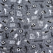 Oboulícní úplet tisk FOTBALISTA na šedé