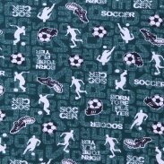 Oboulícní úplet tisk FOTBAL na  tm. zelené
